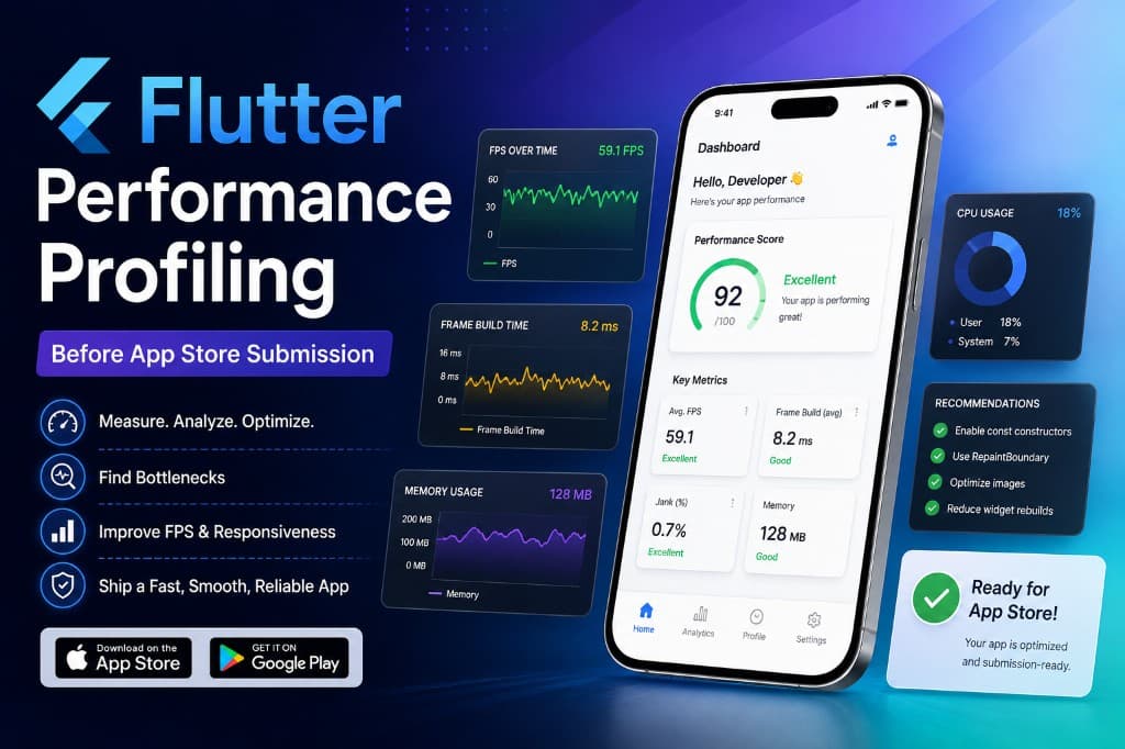 Android phone displaying a mobile app during performance and battery testing