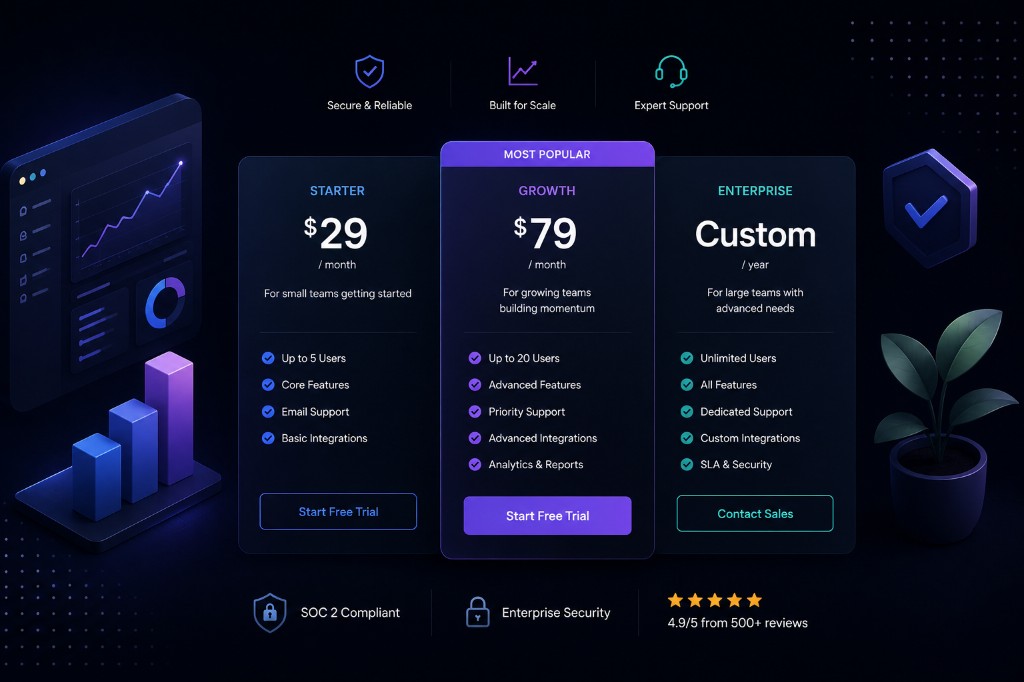 Financial planning desk representing B2B SaaS packaging and pricing strategy