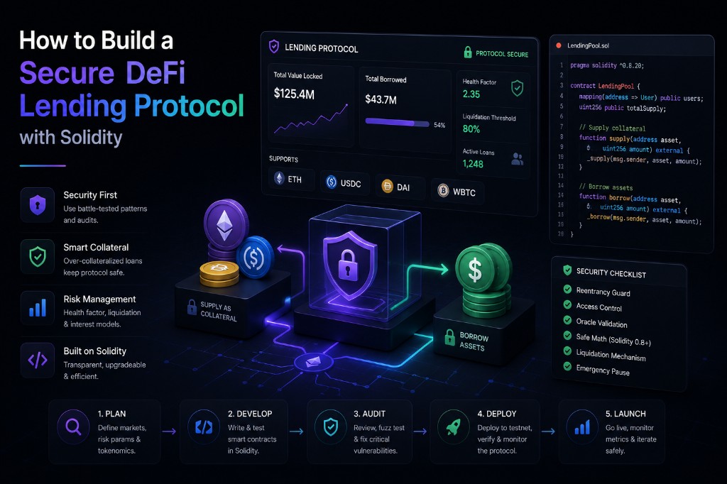 Abstract blockchain network visualization for secure DeFi protocol architecture